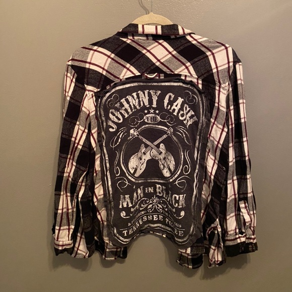 Custom Johnny Cash Patch Flannel - Picture 4 of 4